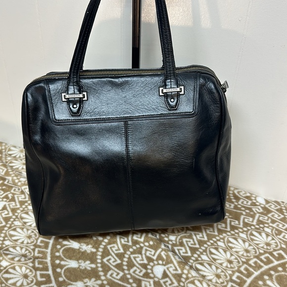 COACH Taylor Bowler Satchel WOOL/LEATHER Black MSRP 498 - Picture 4 of 14